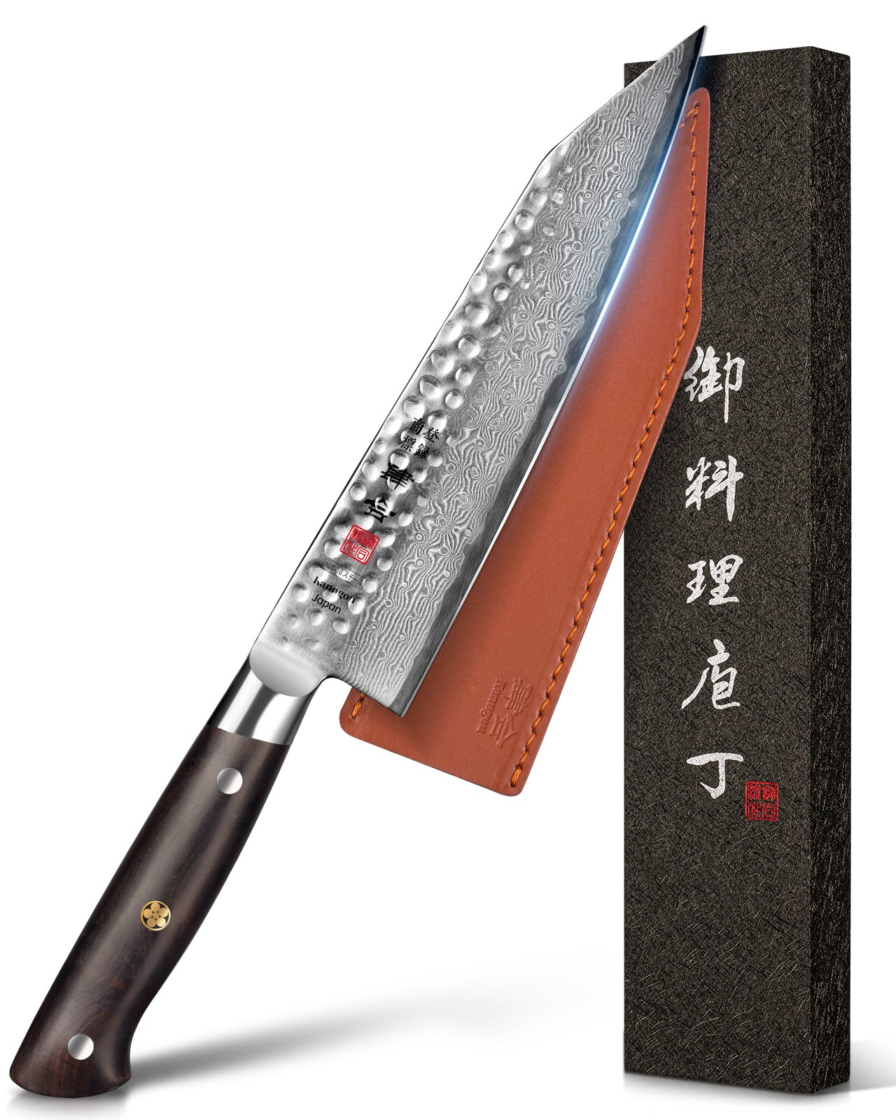 Hammered Damascus Series 8.27Inch Kiritsuke Knife (21cm)