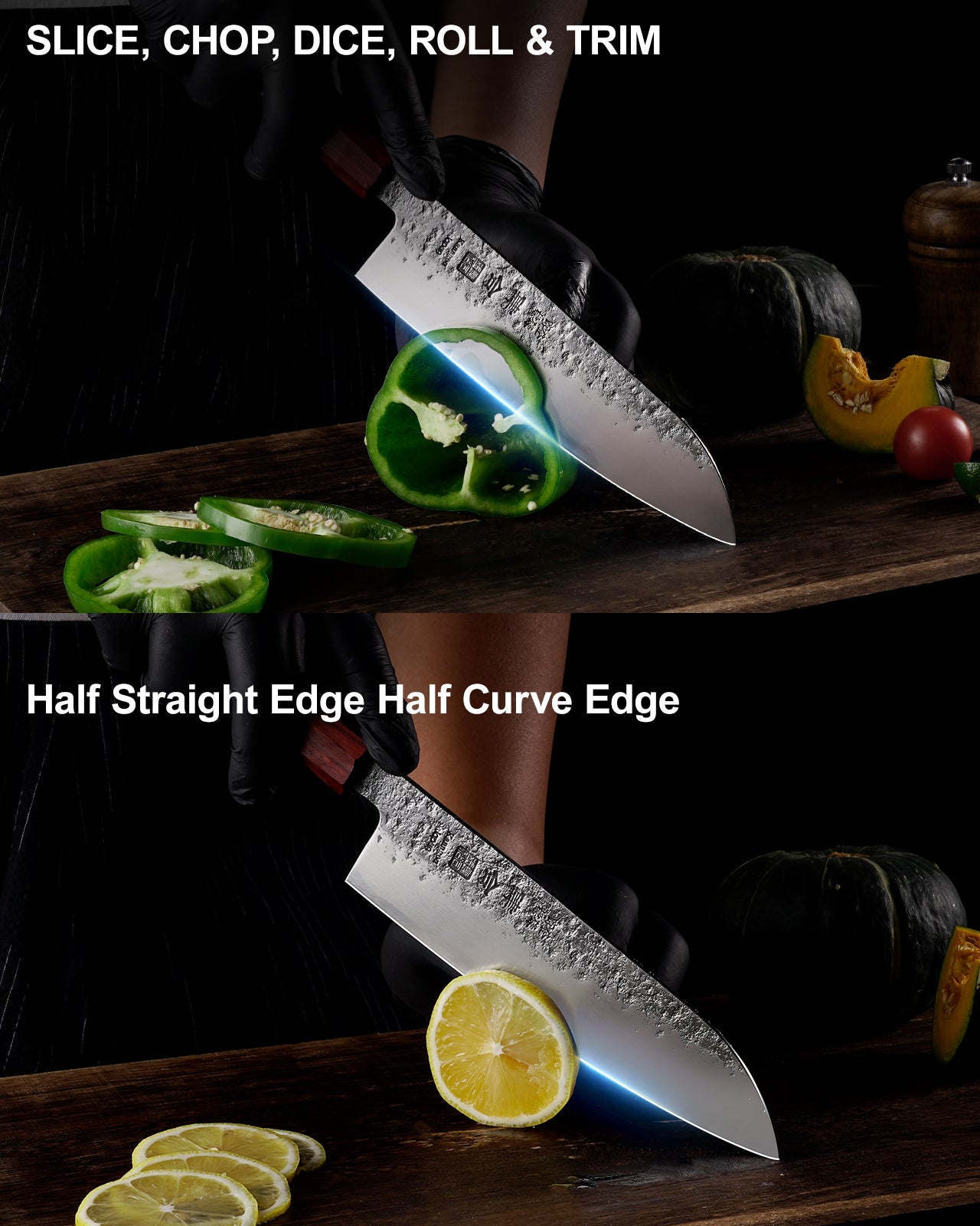 WA Series 7Inch (180mm) Santoku Knife