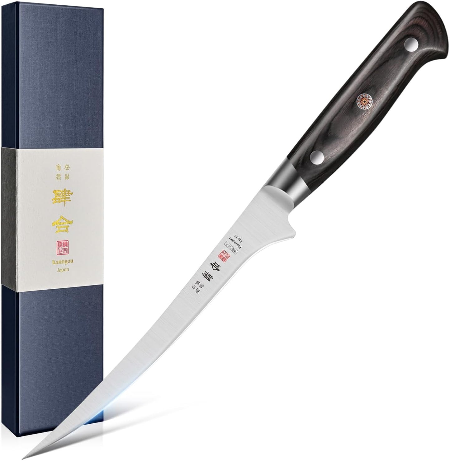 7 Inch (180MM) Fish Fillet Knife Boning Knife for Meat with Premium Gift Box, AUS-8 Steel