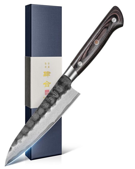 Black Forged Series 5.45Inch (135mm) Petty Paring Knife