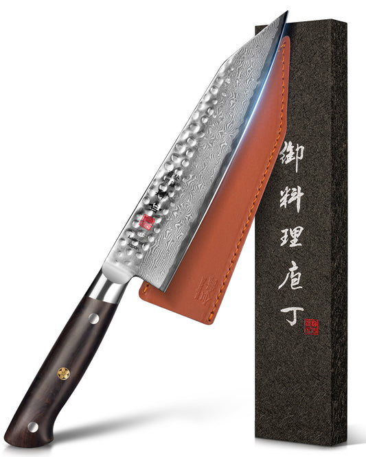 Hammered Damascus Series 8.27Inch Kiritsuke Knife (21cm)