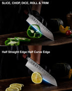 WA Series 7Inch (180mm) Santoku Knife