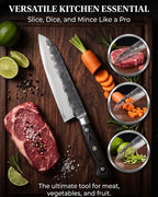 Kanngou Black Forged Series 7 Inch Santoku Knife (New)