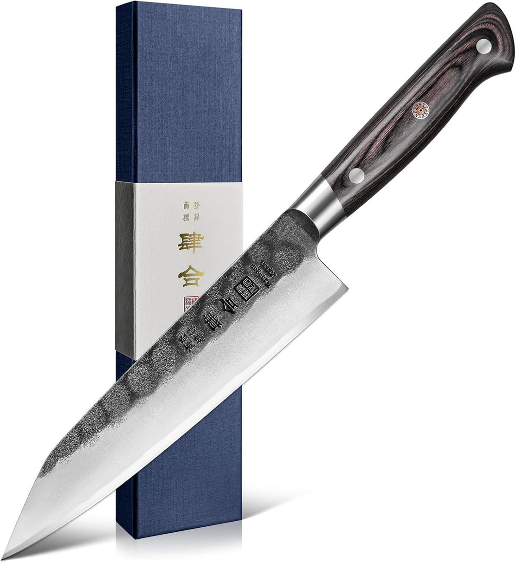 Black Forged Series 7 Inch (180MM) Santoku Knife