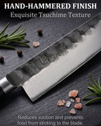 Kanngou Black Forged Series 7 Inch Santoku Knife (New)