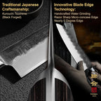 Black Forged Series 7 Inch (180MM) Santoku Knife