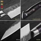 Black Forged Series 8.27 Inch (210MM) Kiritsuke Knife