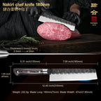 Black Forged Series 7 Inch (180MM) Nakiri Knife