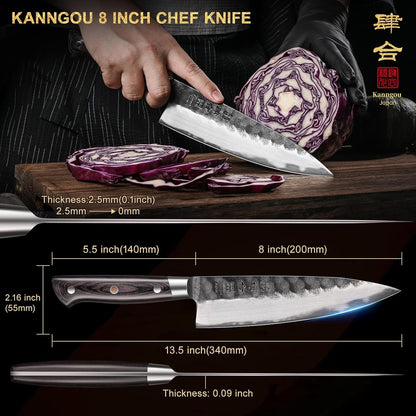 Black Forged Series 8 Inch (20cm) Chef Knife